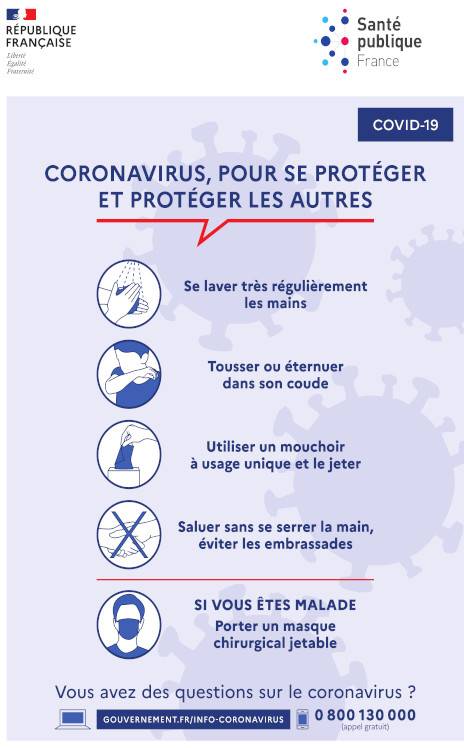 Coronavirus (COVID 19) : Recommandations pour les employeurs